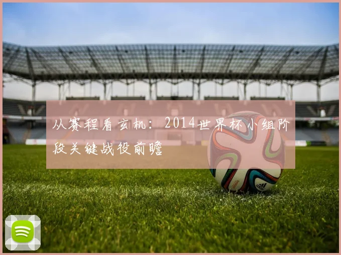 从赛程看玄机：2014世界杯小组阶段关键战役前瞻